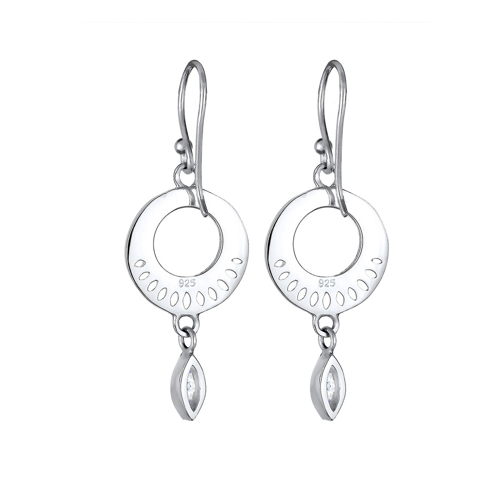 Elli PREMIUM Elli PREMIUM Boucles d'Oreilles Ornament Zirkonia Marquise 925 Sterling Silber Boucles d'oreilles