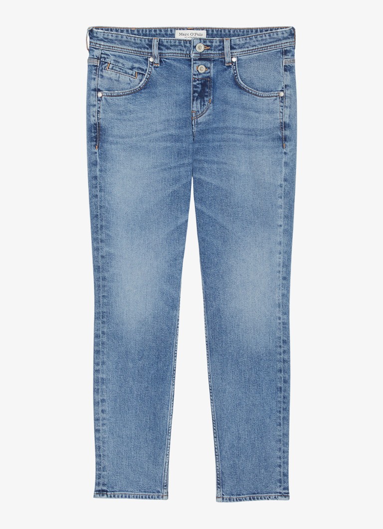 Blugi boyfriend Marc O'Polo din bumbac organic, talie medie, cu buzunare laterale