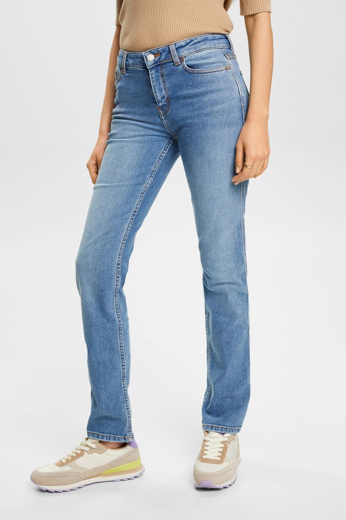 High-Rise-Jeans mit geradem Bein