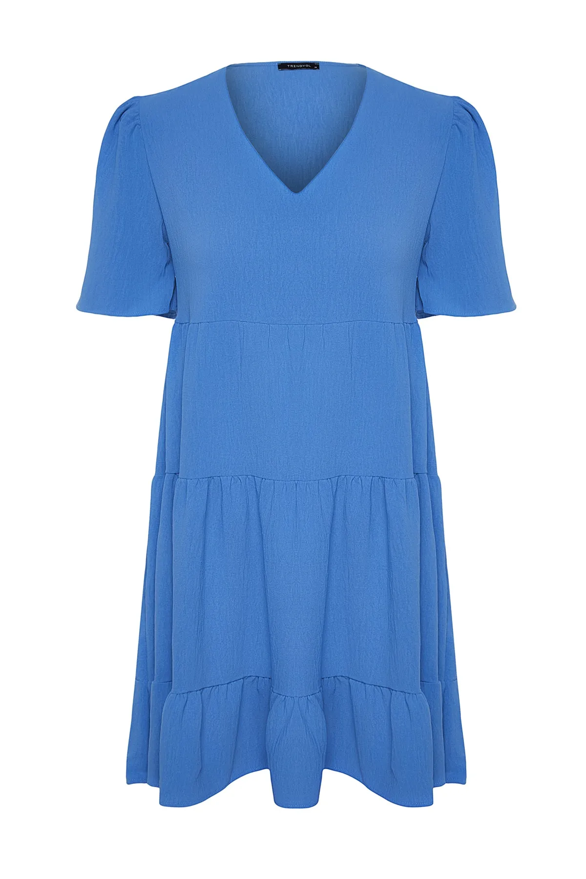 Trendyol Collection  Weit geschnittenes Mini-Webkleid in Indigo TWOSS20EL0400