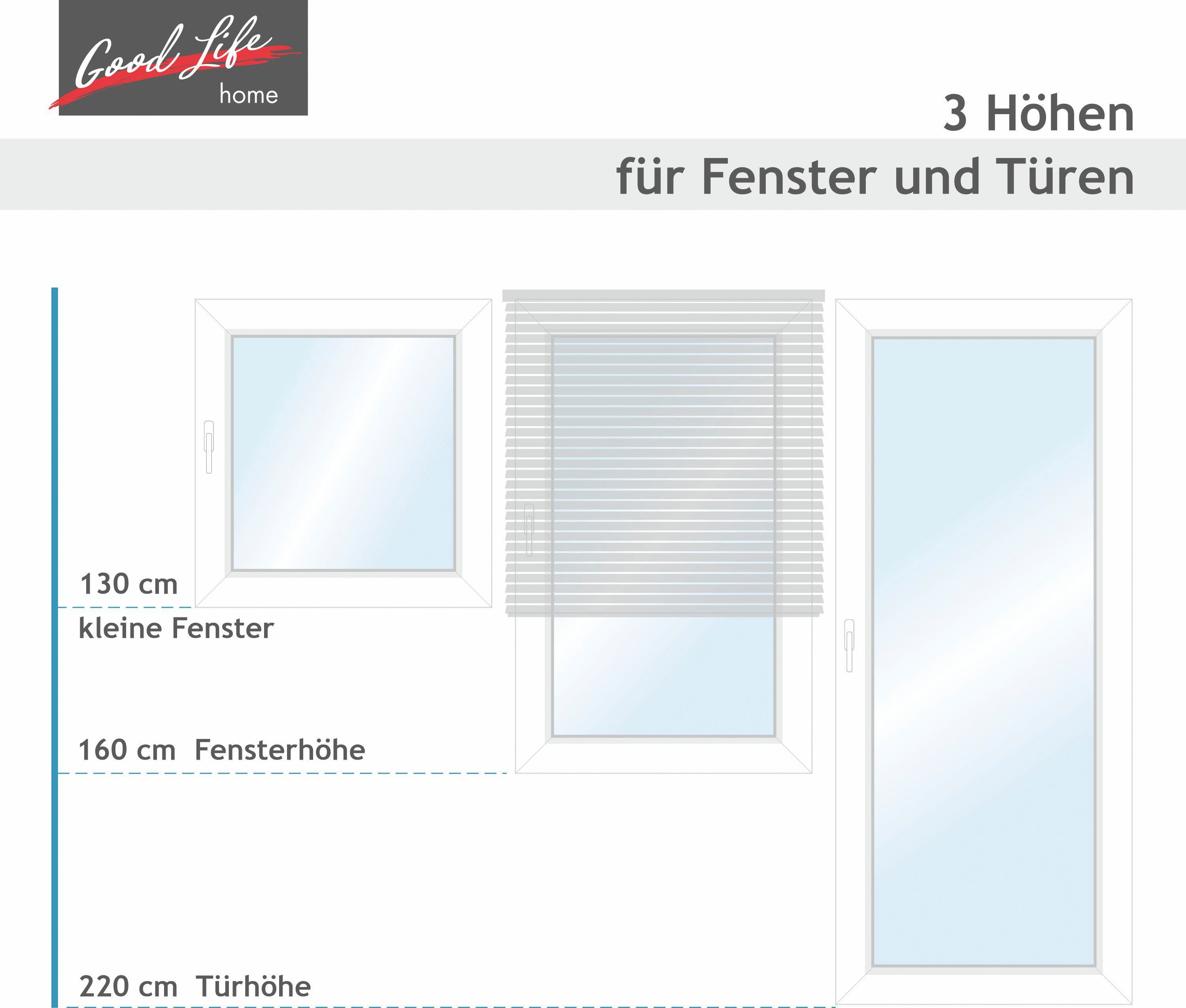 Jalousie Matti, Good Life, ohne Bohren, freihängend, Klemmfix-Jalousie aus Aluminium