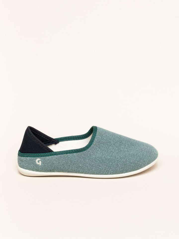 Gottstein Hausschuh Linen Slip-On in grün günstig kaufen