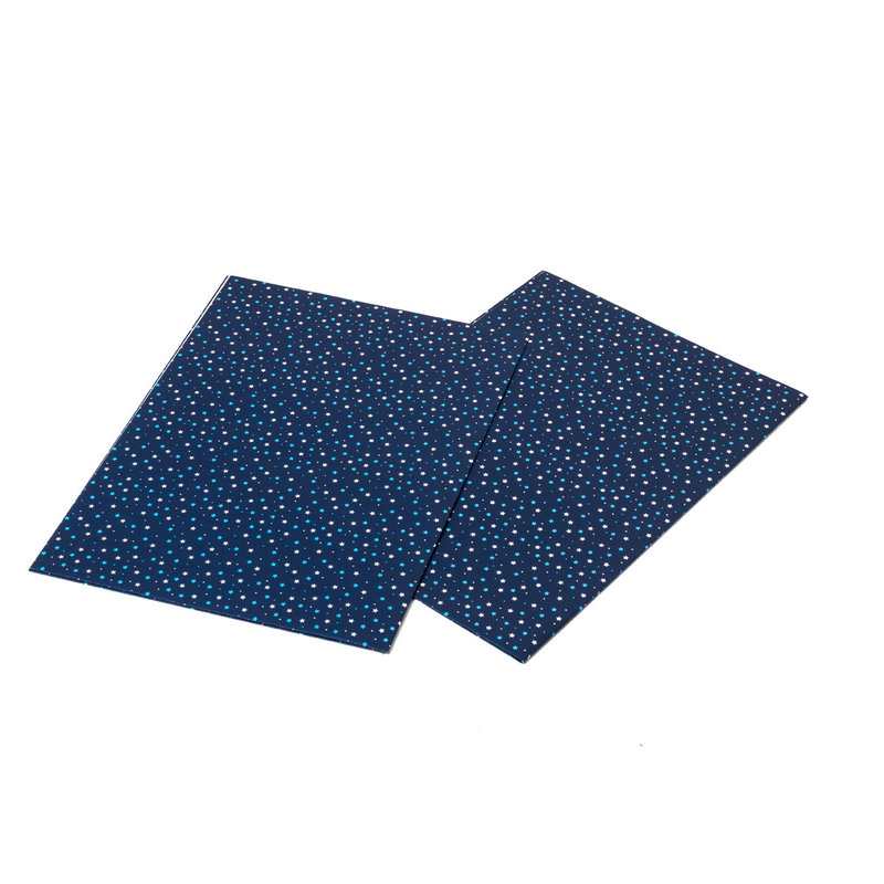 2 feuilles papier cadeau étoiles Oxybul