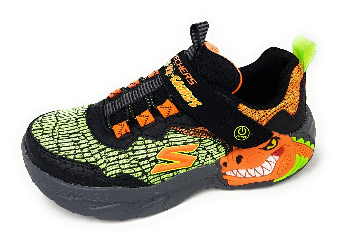 Skechers Dino lights 400615L Mehrfarbig BKOR black/ orange