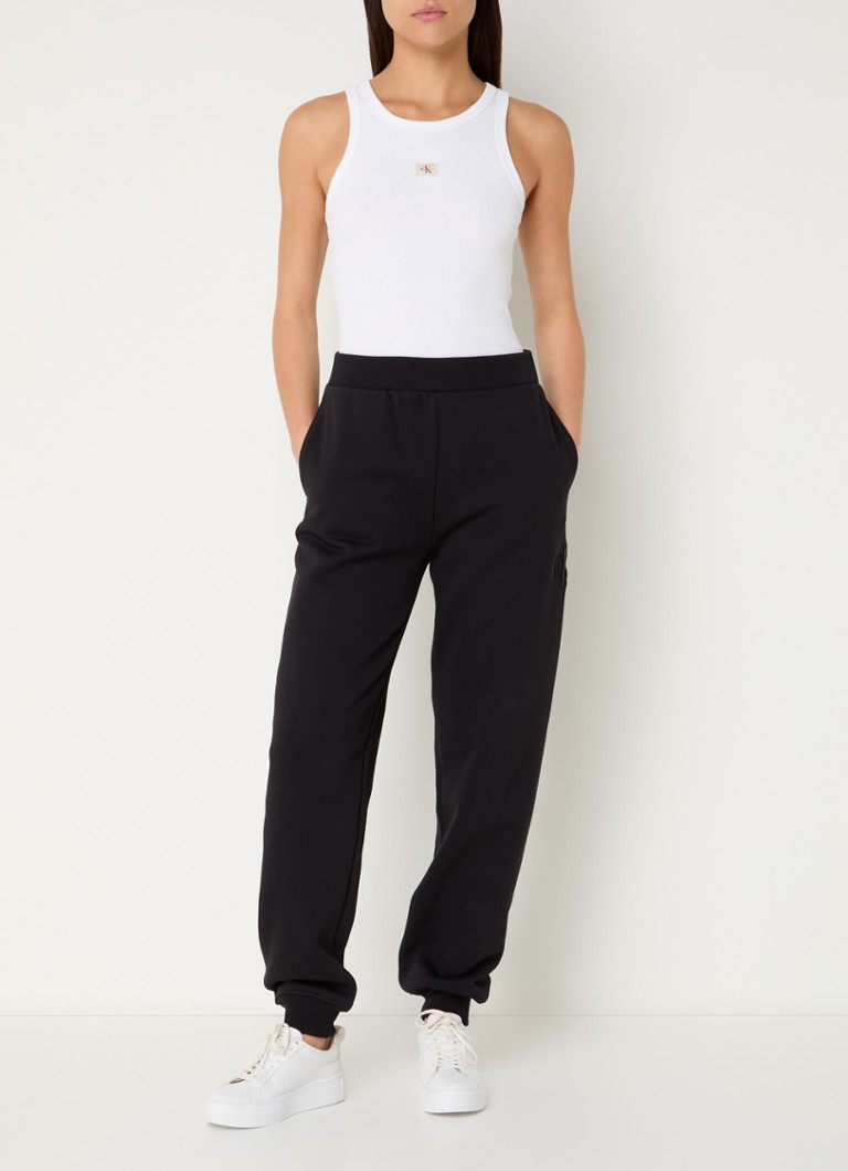 Calvin Klein Rib-knit tank top with logo embroidery