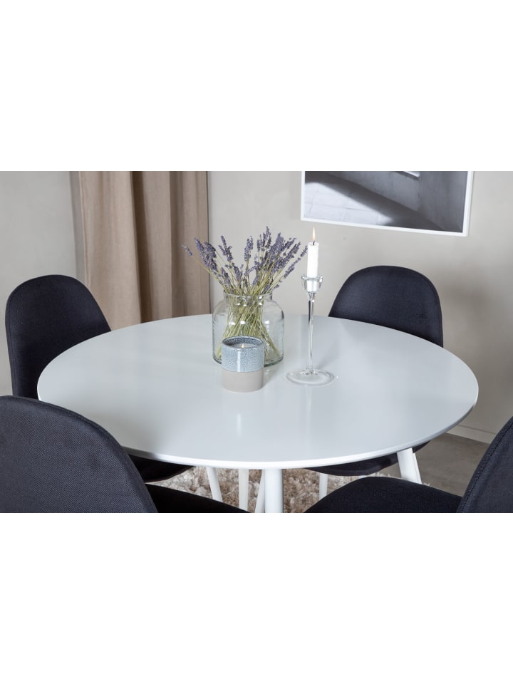 ebuy24 Essgruppe Plaza 4 (5-teilig) Schwarz 100 x 100 cm günstig kaufen onesize