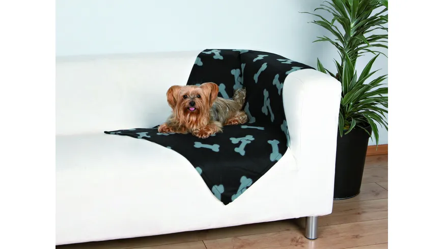 Trixie Hunde Fleecedecke Beany schwarz 100 × 70 cm Hundezubehör