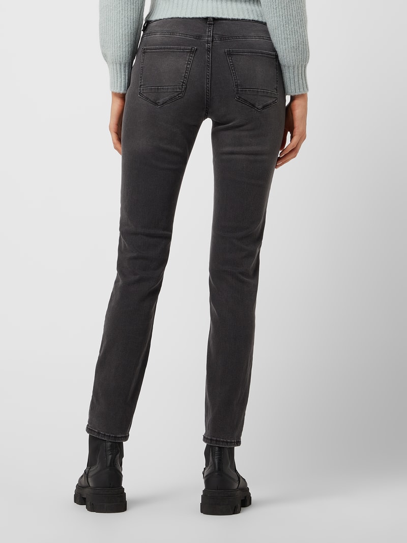 Slim Fit Jeans mit Stretch-Anteil in dunkelgrau