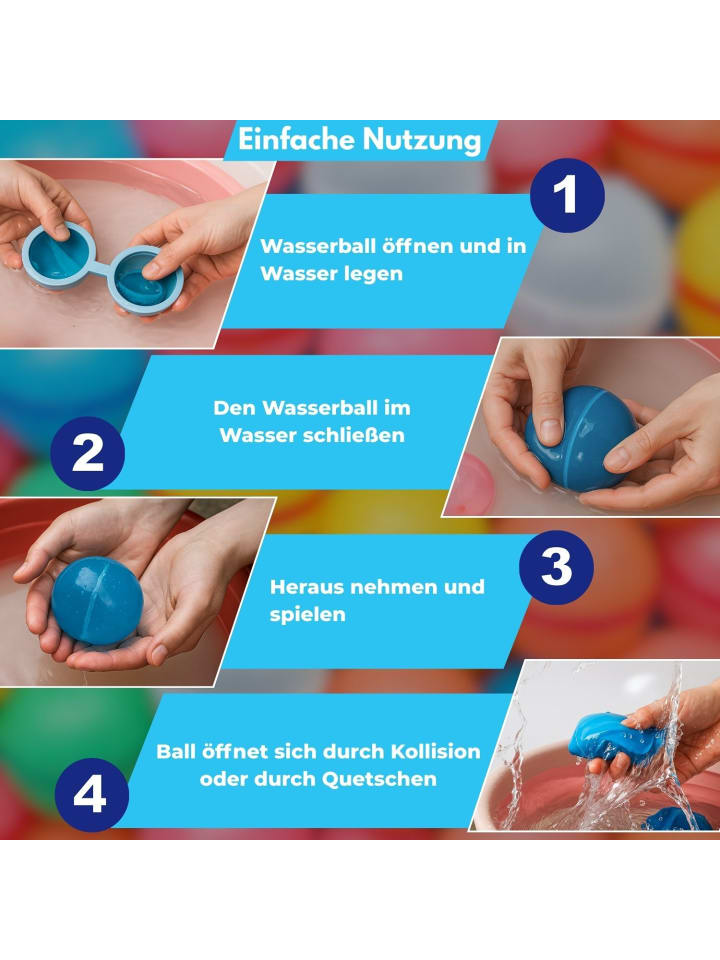 Coemo 12 Stk. magische Wasserbomben in Bunt günstig kaufen
