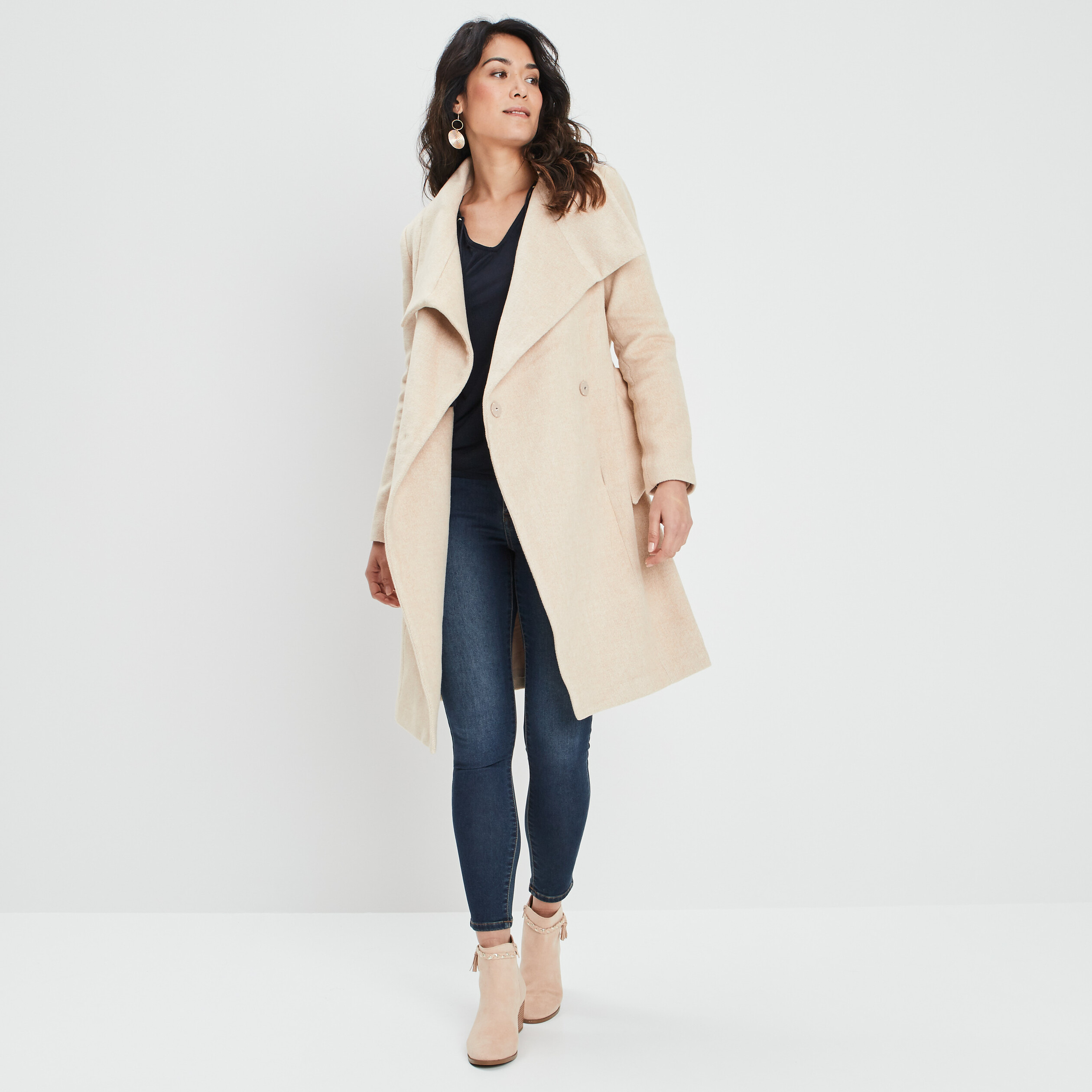 Jeans slim 7 8ème Creeks denim dirty femme | La Halle