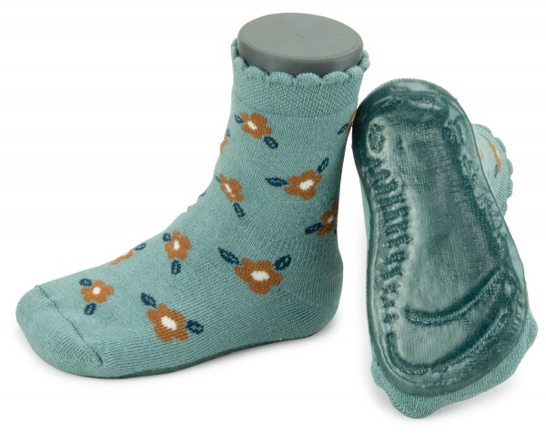 Ewers ~ Stoppersocke SoftStep ~ Blume blau