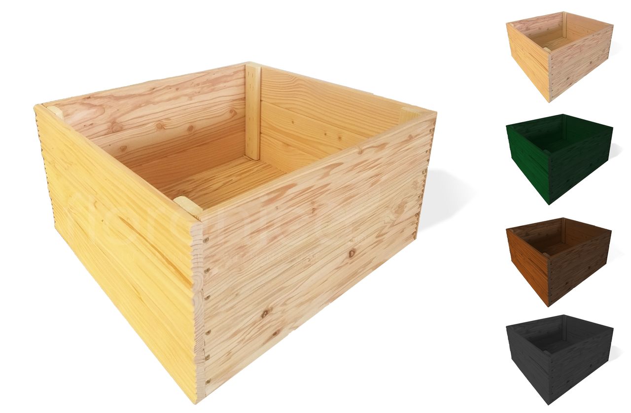 Pemicont Floranica Blumentopf aus Holz Kasten 50cm x 535cm x 285cm Natural Imprägnierte Lärche Gehäuse für Kräuter Blumen Haus- und Gartendekoration Innen- und Außenbereich EU-Produkt