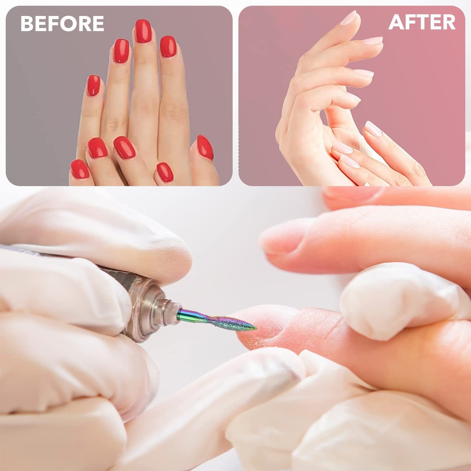 Directin Polierfeile Nagelfräser Bits 30 Stück Professioneller Nagelfräser Aufsätze Aus, Nagelfräser Aufsätzeaus Entfernen Gel Acryl Nagelhaut