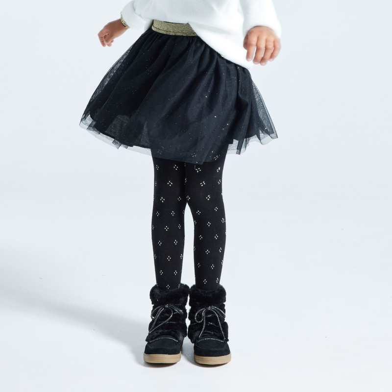 Jupe tutu courte et pailletée noire fille