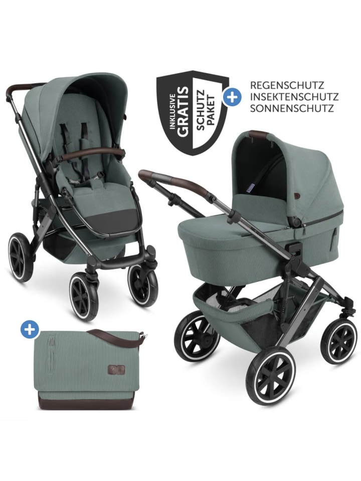 ABC-Design Kombi-Kinderwagen Salsa 4 Air - inkl. Babywanne in gruen günstig kaufen onesize