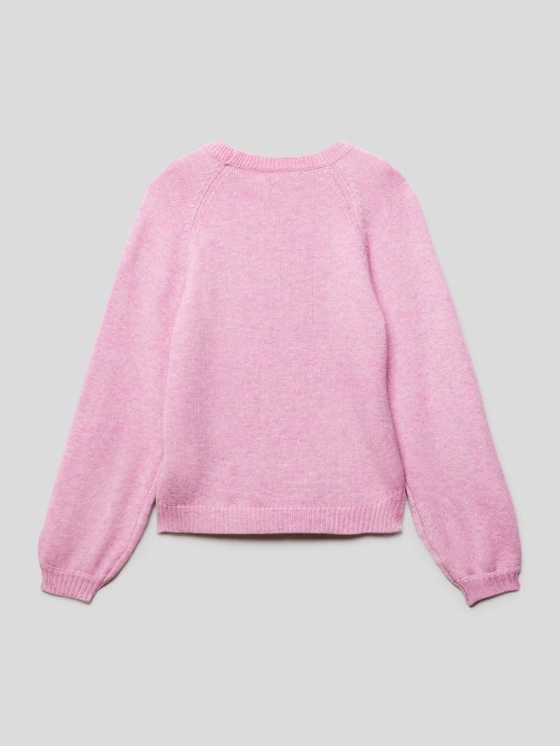 Strickpullover mit Rundhalsausschnitt Modell 'LESLY' in rosa
