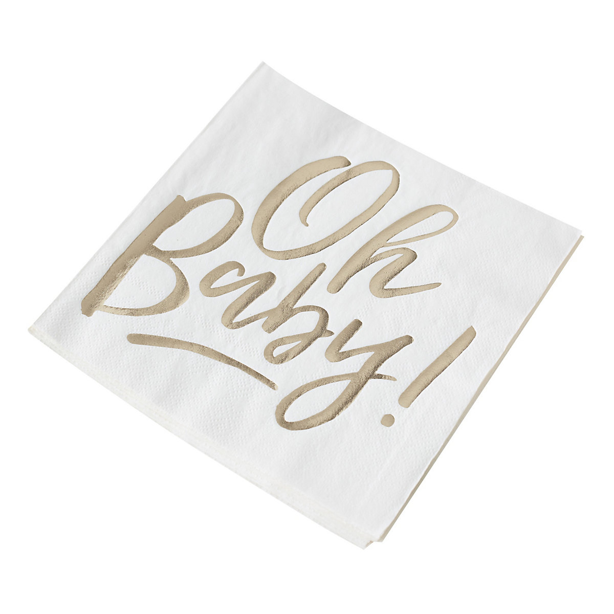 Servietten Oh baby mit goldener Schrift