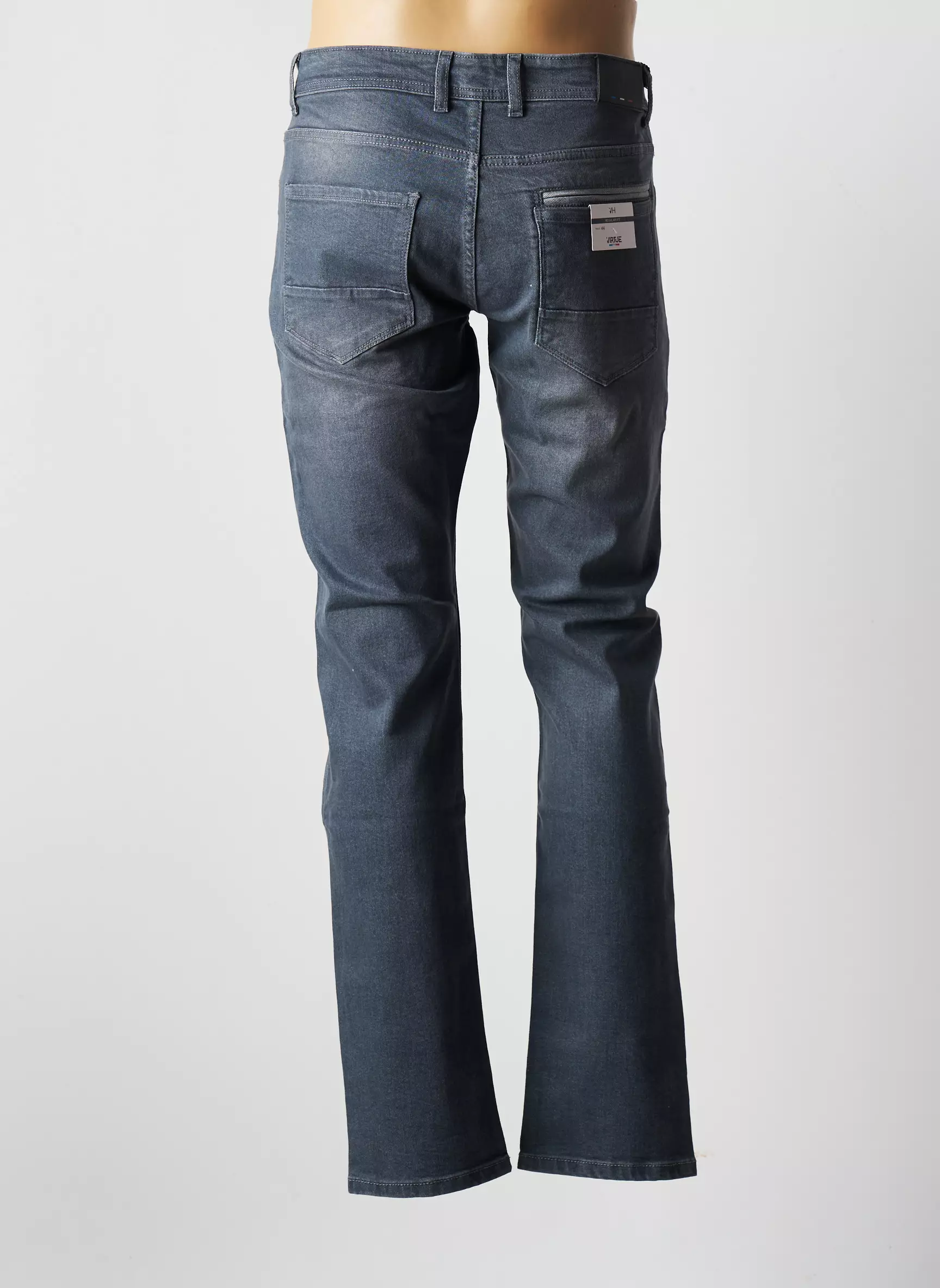 Virtue Jeans Coupe Droite Homme couleur gris