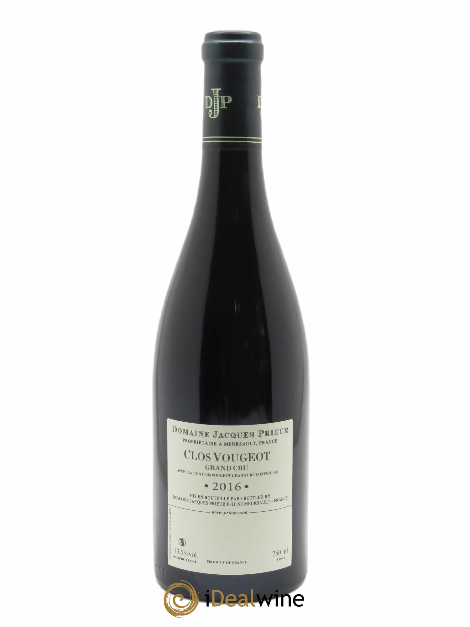 Clos de Vougeot Grand Cru Jacques Prieur (Domaine)  2016 - Lot de 1 Bouteille
