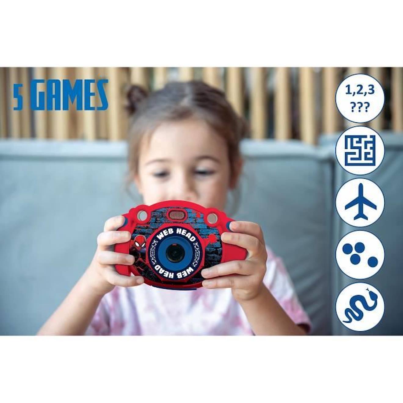 APN enfants Spiderman avec fonction photo et vidéo rouge