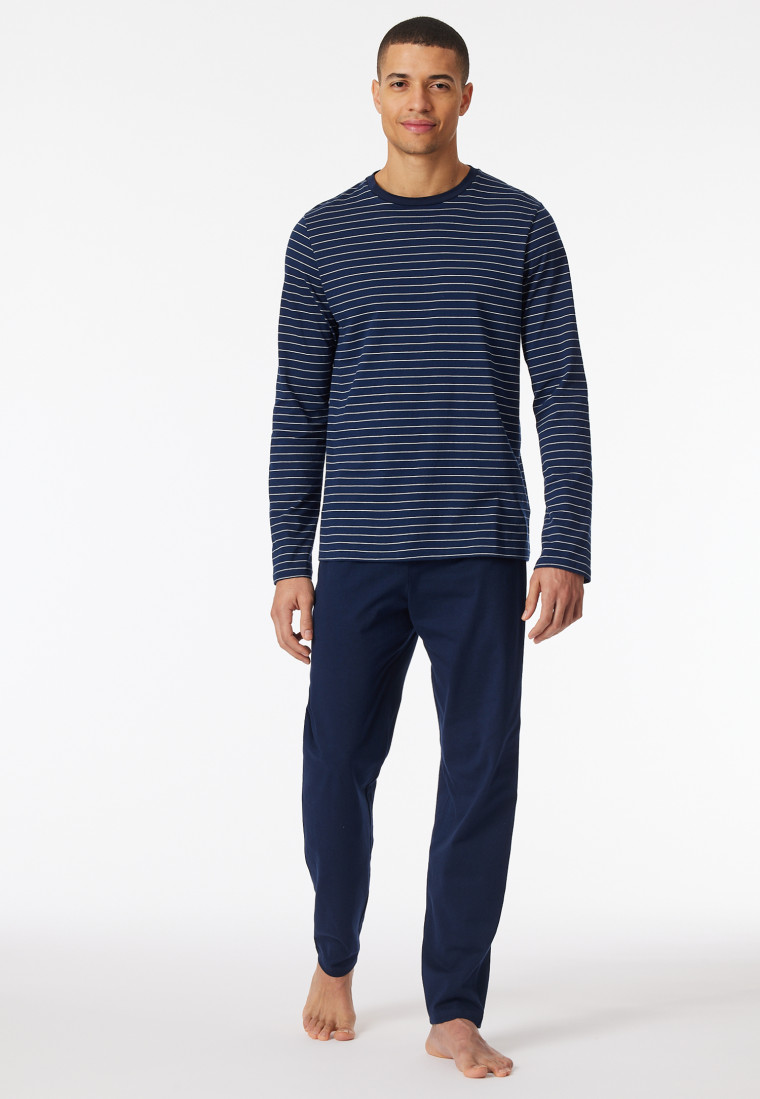 Schlafanzug lang Streifen admiral - Casual Essentials