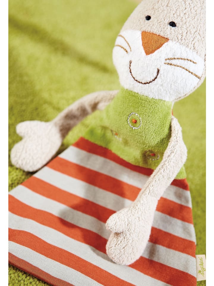Sigikid Schnuffeltuch Natural Stripes Green in sand günstig kaufen onesize