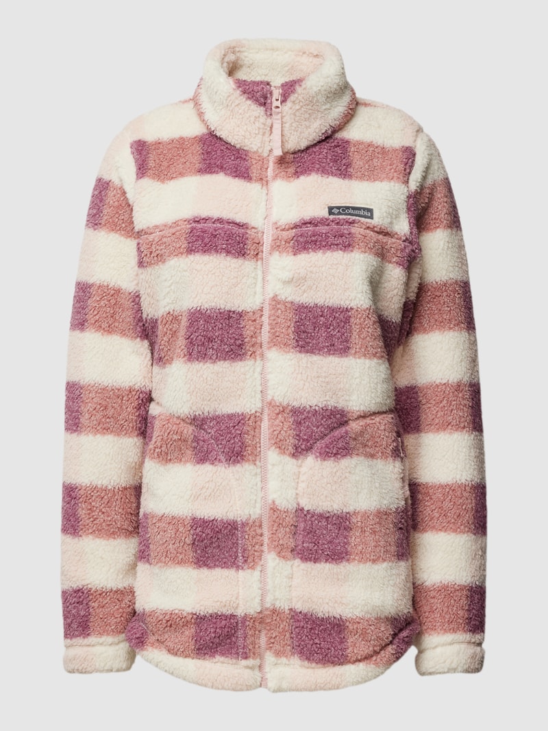 Sweatjacke mit Teddyfall Modell 'West Bend Full Zip' in rosa