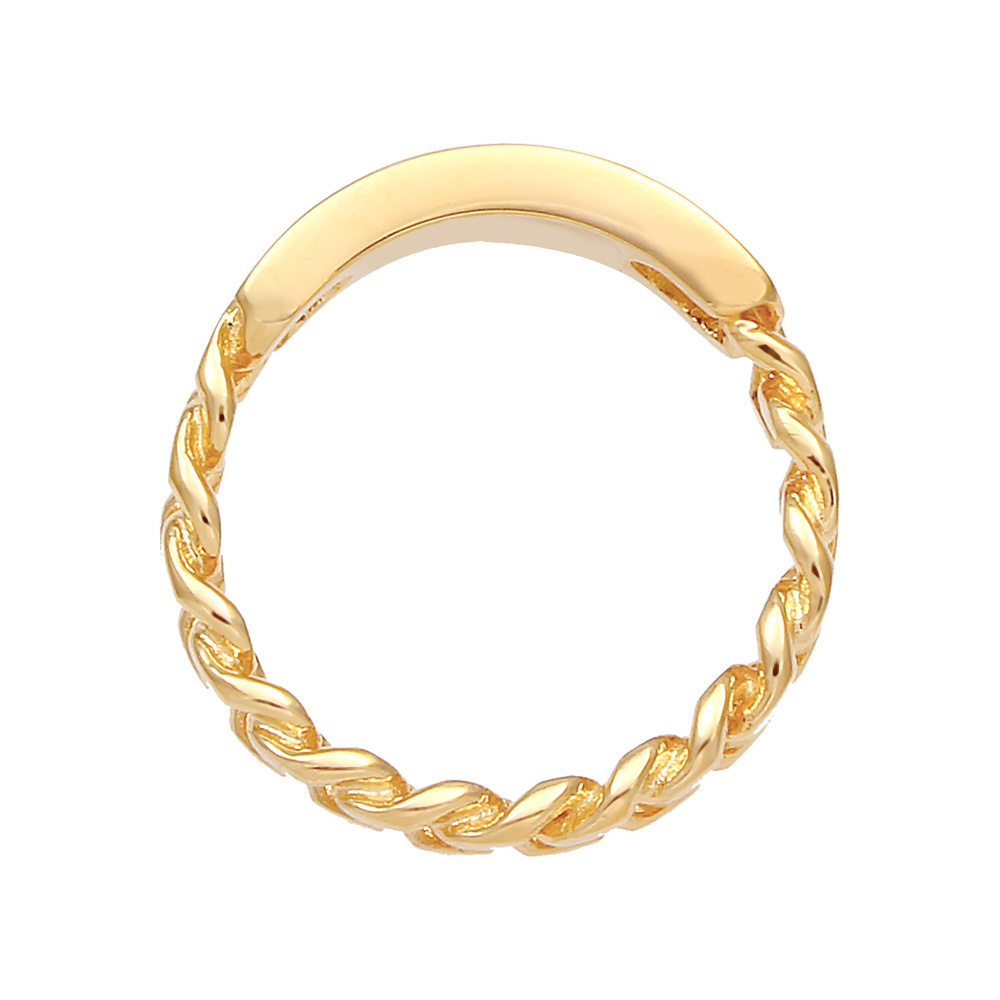 Elli Elli Bague Bandring Platte Panzer Kette 925 Silber Bague