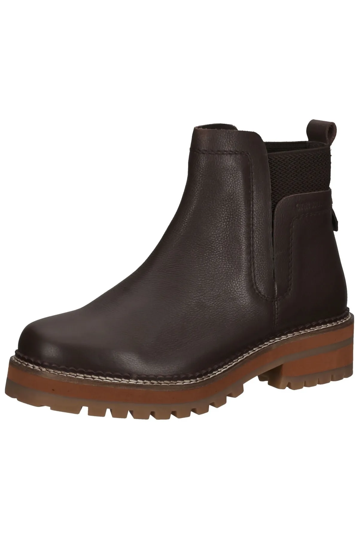 Sansibar  Stiefelette - Braun - Blockabsatz