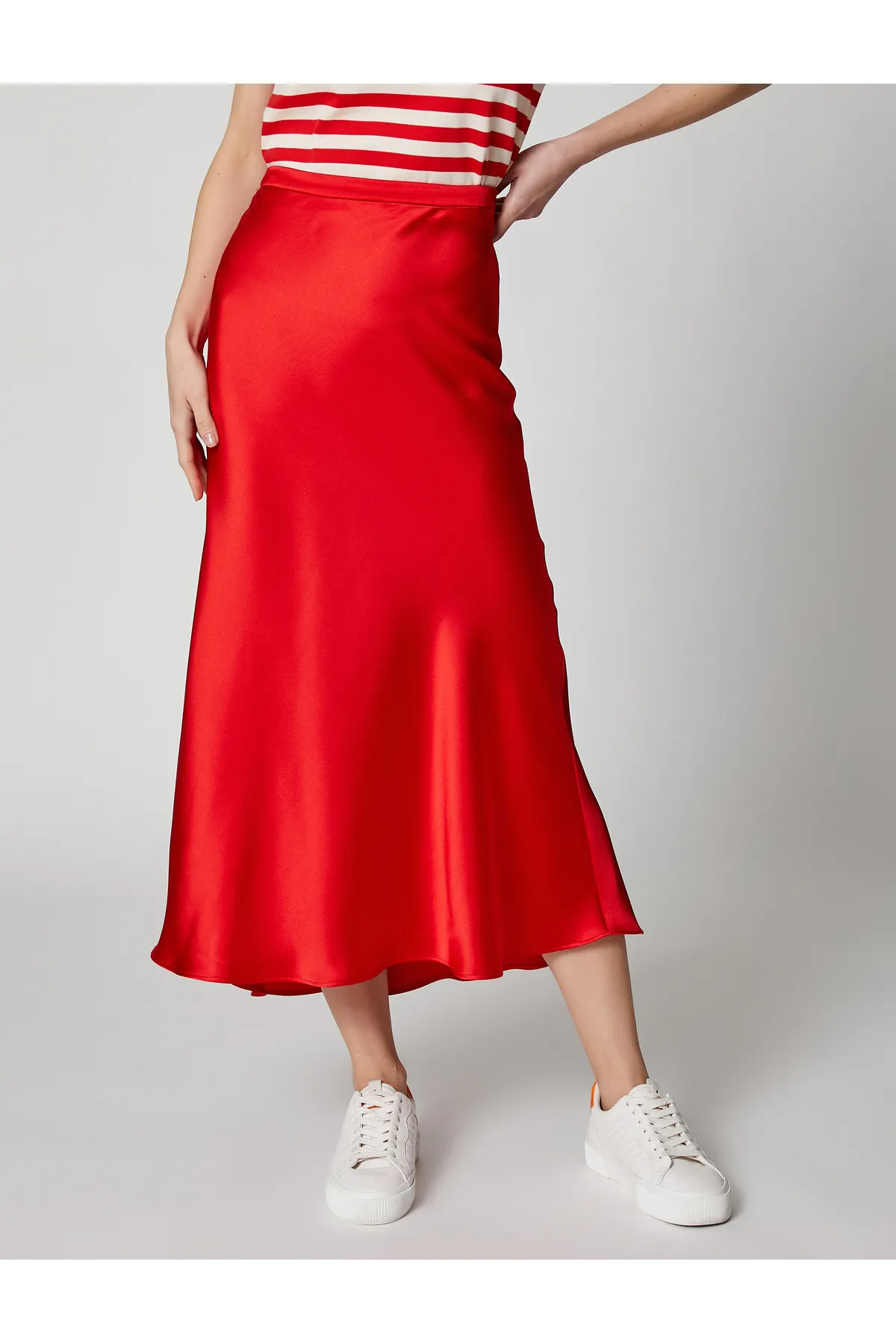 Koton  Midi-Rock in A-Linie aus Satin
