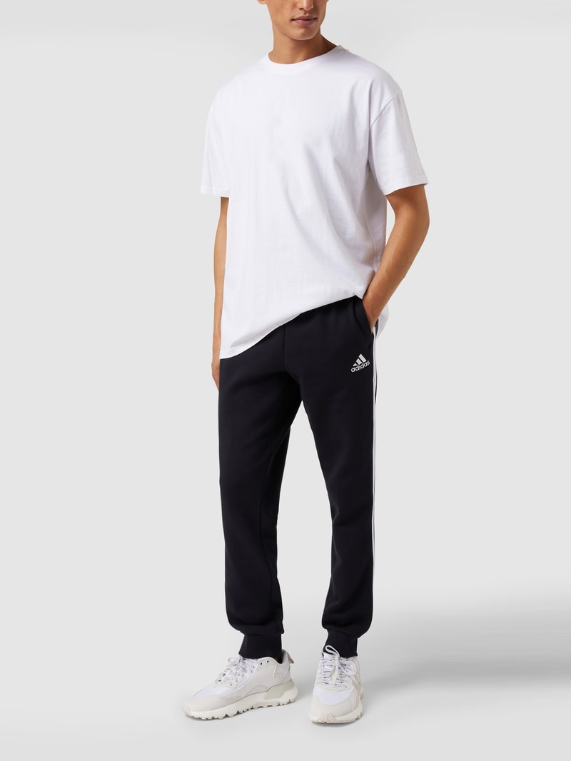 Sweatpants mit Logo-Streifen in schwarz