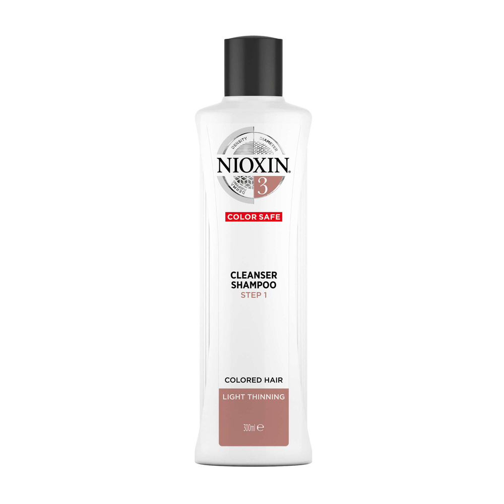 Nioxin NIOXIN System 3 Cleanser 300ml Shampooing pour cheveux normaux à fins et colorés