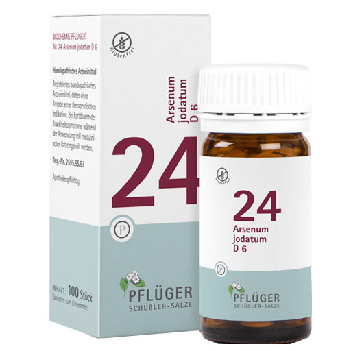 BIOCHEMIE Pflüger 24 Arsenum jodatum D 6 Tabletten  100 St  Tabletten
