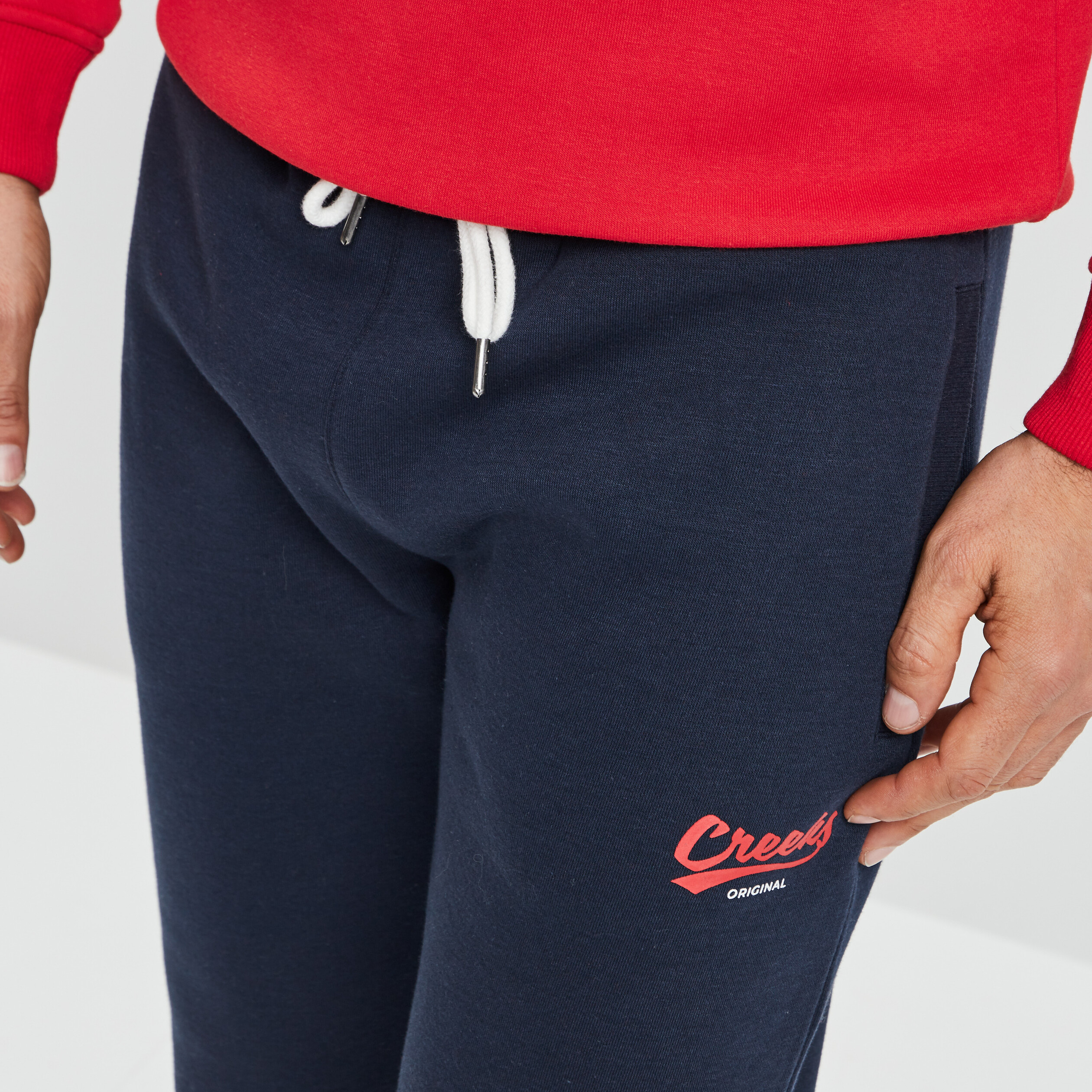 Pantalon jogging ajusté Creeks bleu marine homme | La Halle