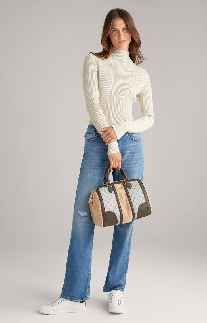 Handtasche Mazzolino Peluche Aurora in Blau/Beige