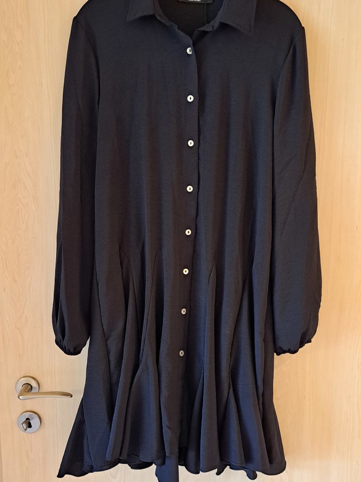 SASSYCLASSY Hemdkleid in Schwarz günstig kaufen L