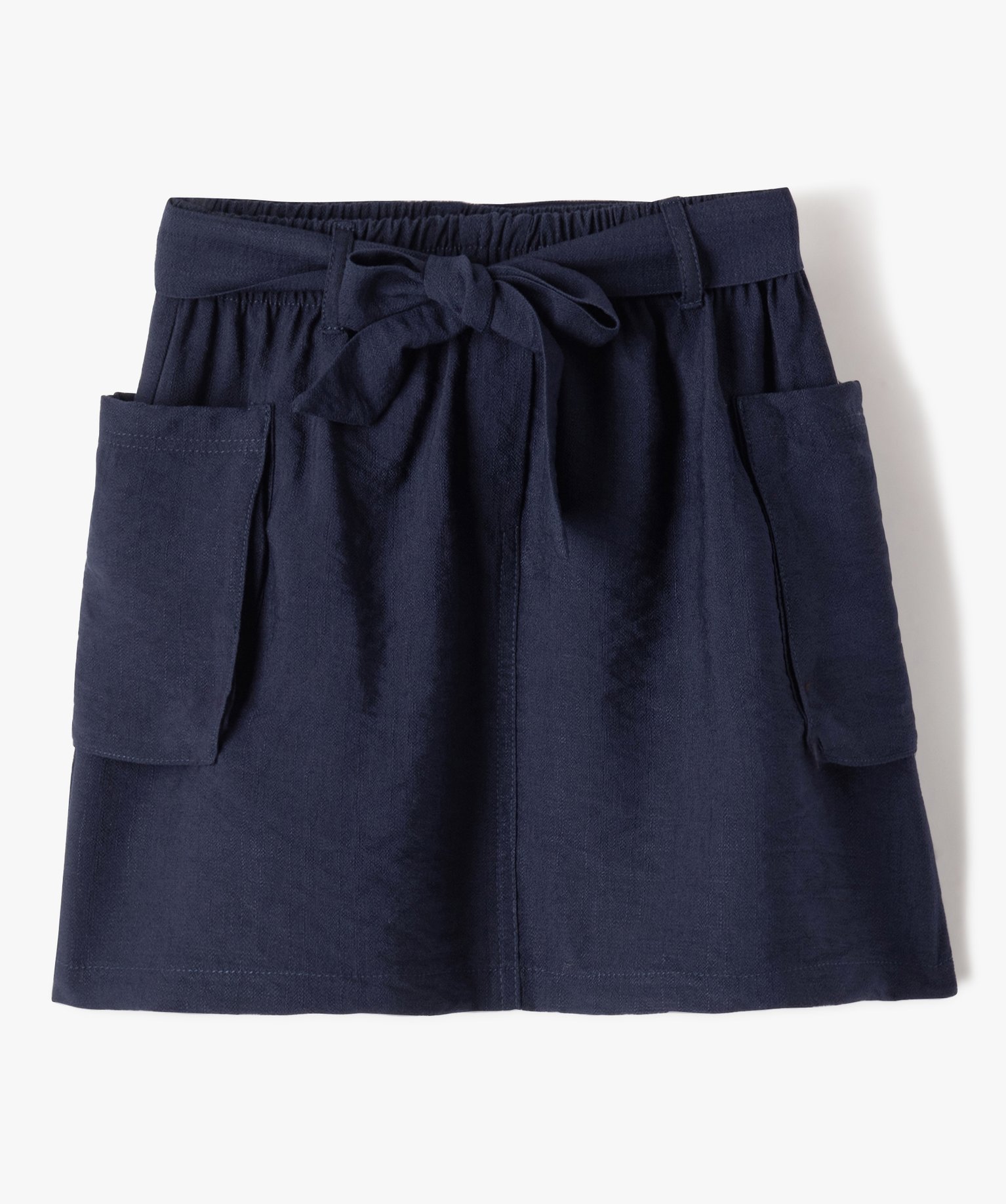 Jupe ample avec poches sur les cotés fille marine | GEMO