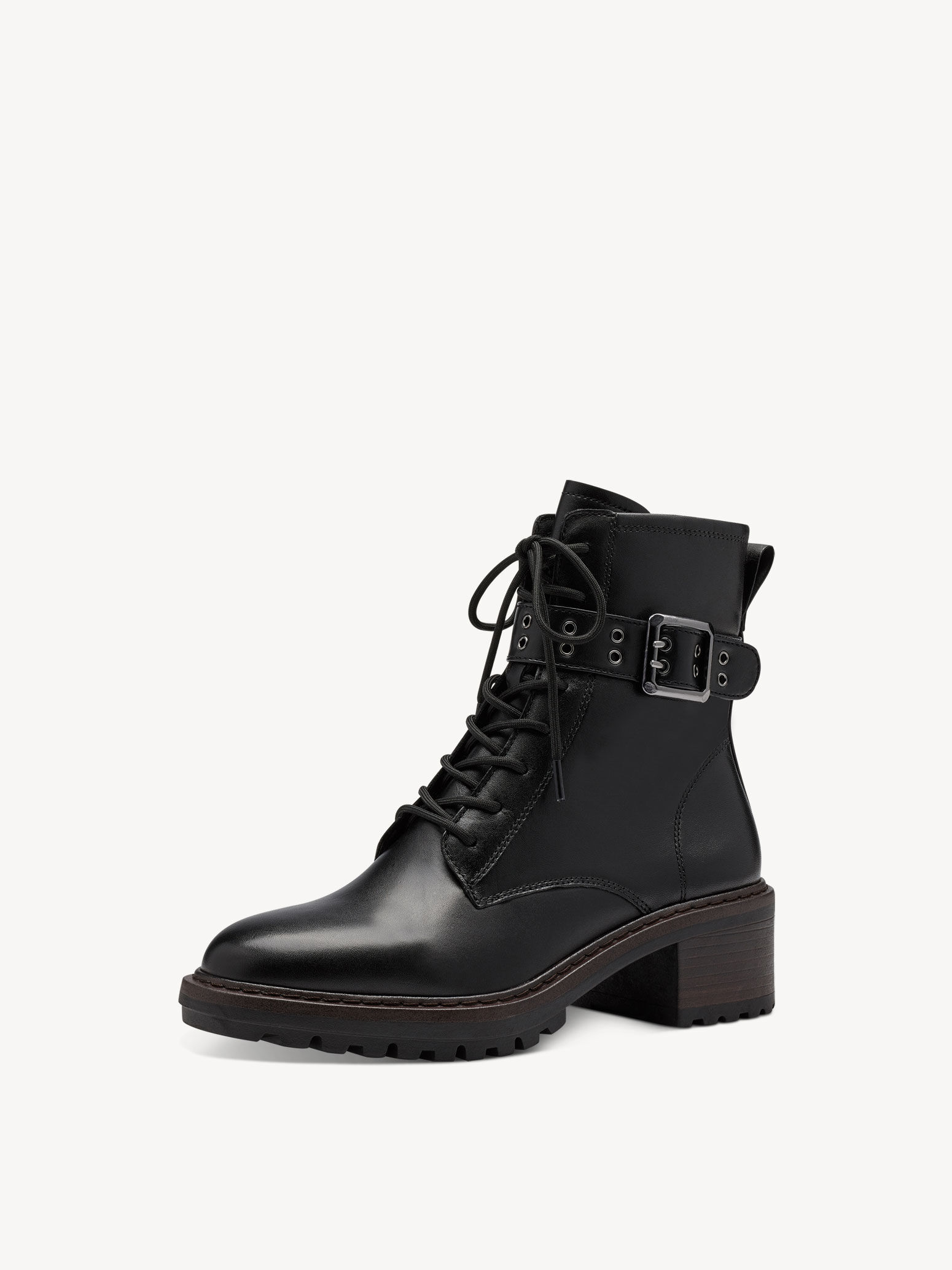 Bottine en cuir - noir