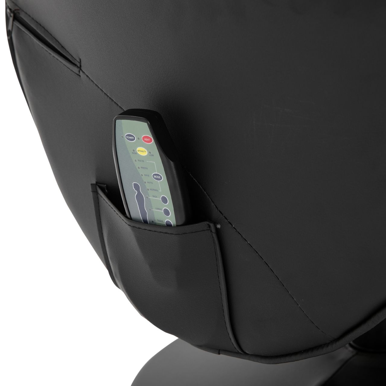 HOMCOM Massagesessel mit Fußhocker Massagesessel Relaxsessel TV-Sessel145°-Neigung Liegesessel Ergonomischer Stuhl mit 10 Vibrationpunkte Kunstleder Schwarz 76 x 81 x 105 cm