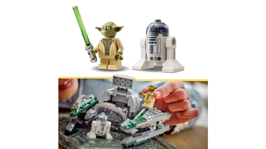 LEGO Star Wars 75360 Yoda's Jedi Starfighter Bauspielzeug mit Yoda und R2D2-Figur