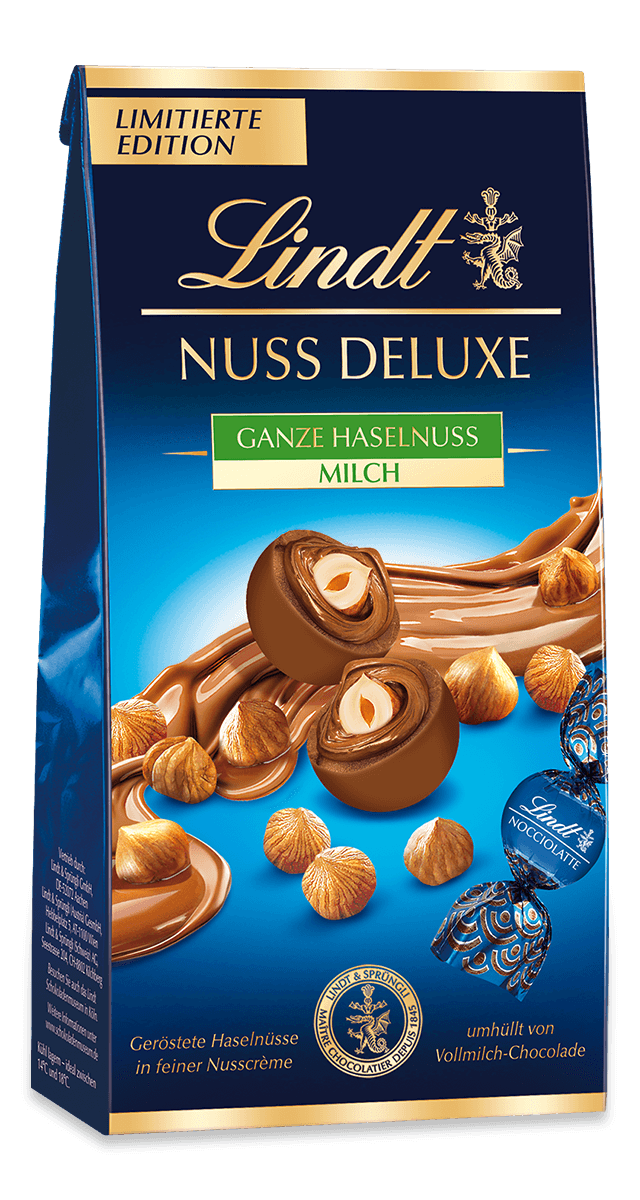 Nuss Deluxe Beutel Vollmilch Haselnuss, 98g