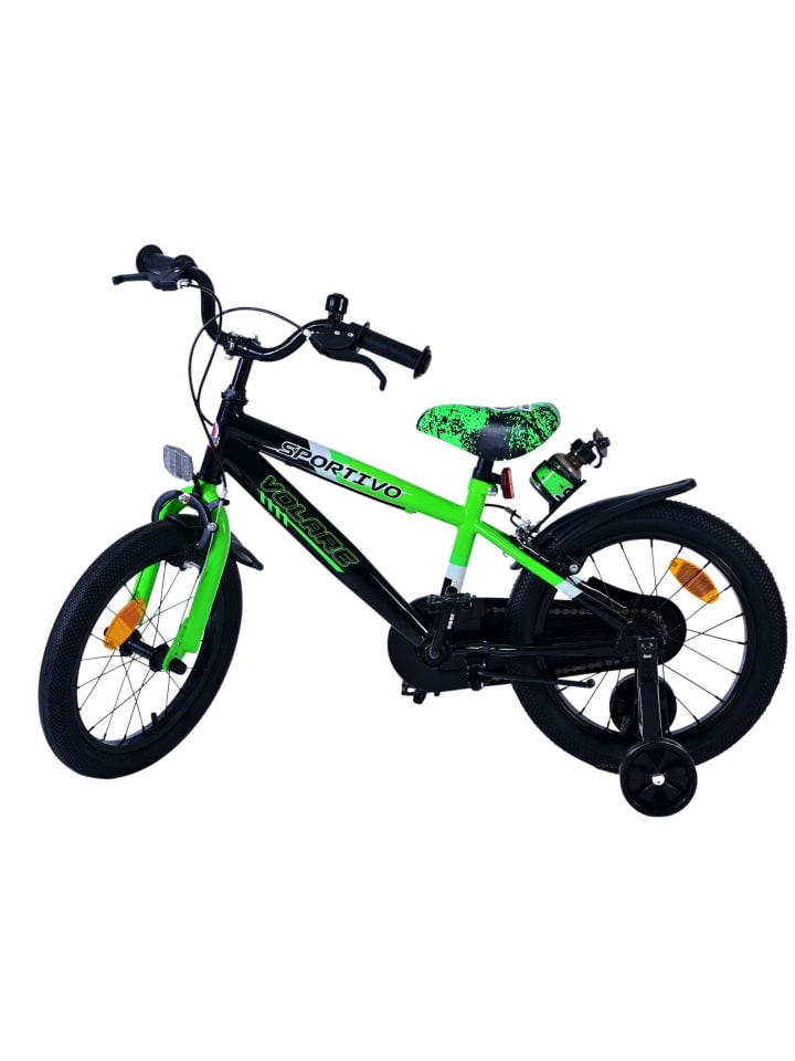 Volare Kinderfahrrad Sportivo für Jungen 16 Zoll Kinderrad Neon Schwarz Grün 4 Jahre günstig kaufen onesize