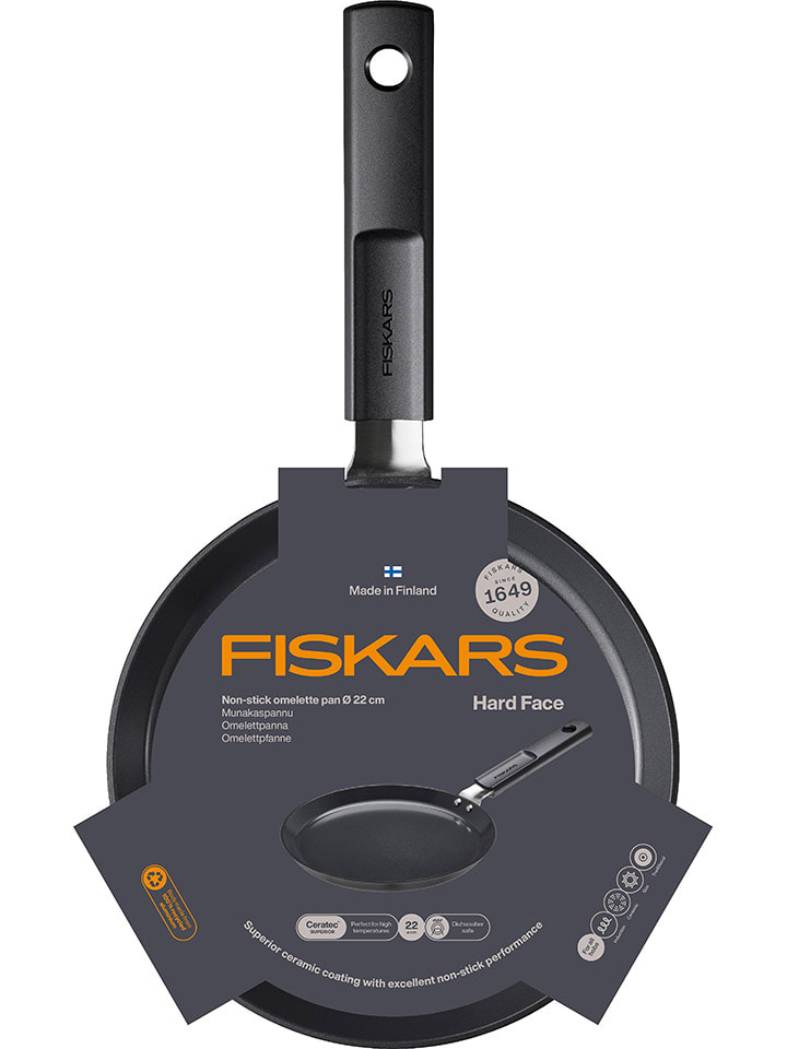 Fiskars Omlettepfanne ''Hard Face'' in Schwarz - Ø 22 cm günstig kaufen onesize