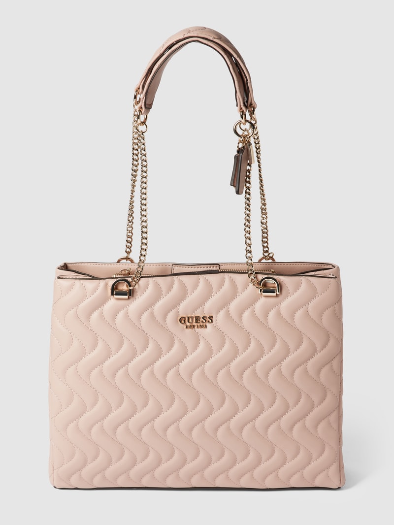 Tote Bag mit Steppnähten Modell 'ECO' in altrosa