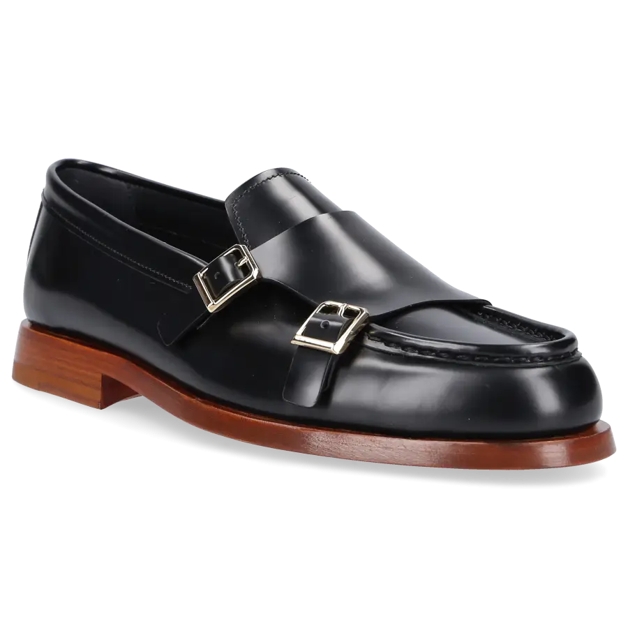 Santoni - Monk Schuhe 70581 Kalbsleder - schwarz