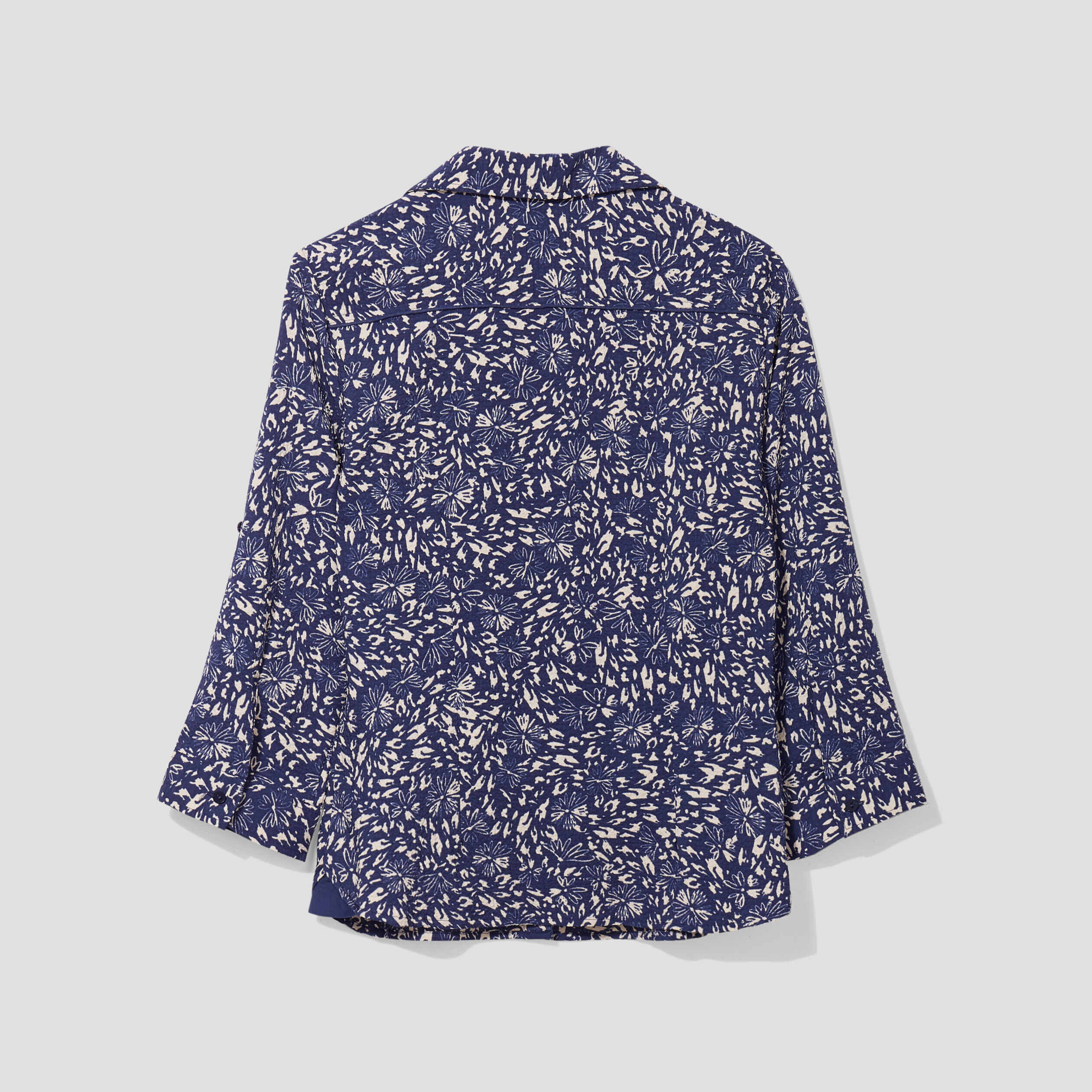 Blouse manches 3/4 bleu marine femme | Cache Cache