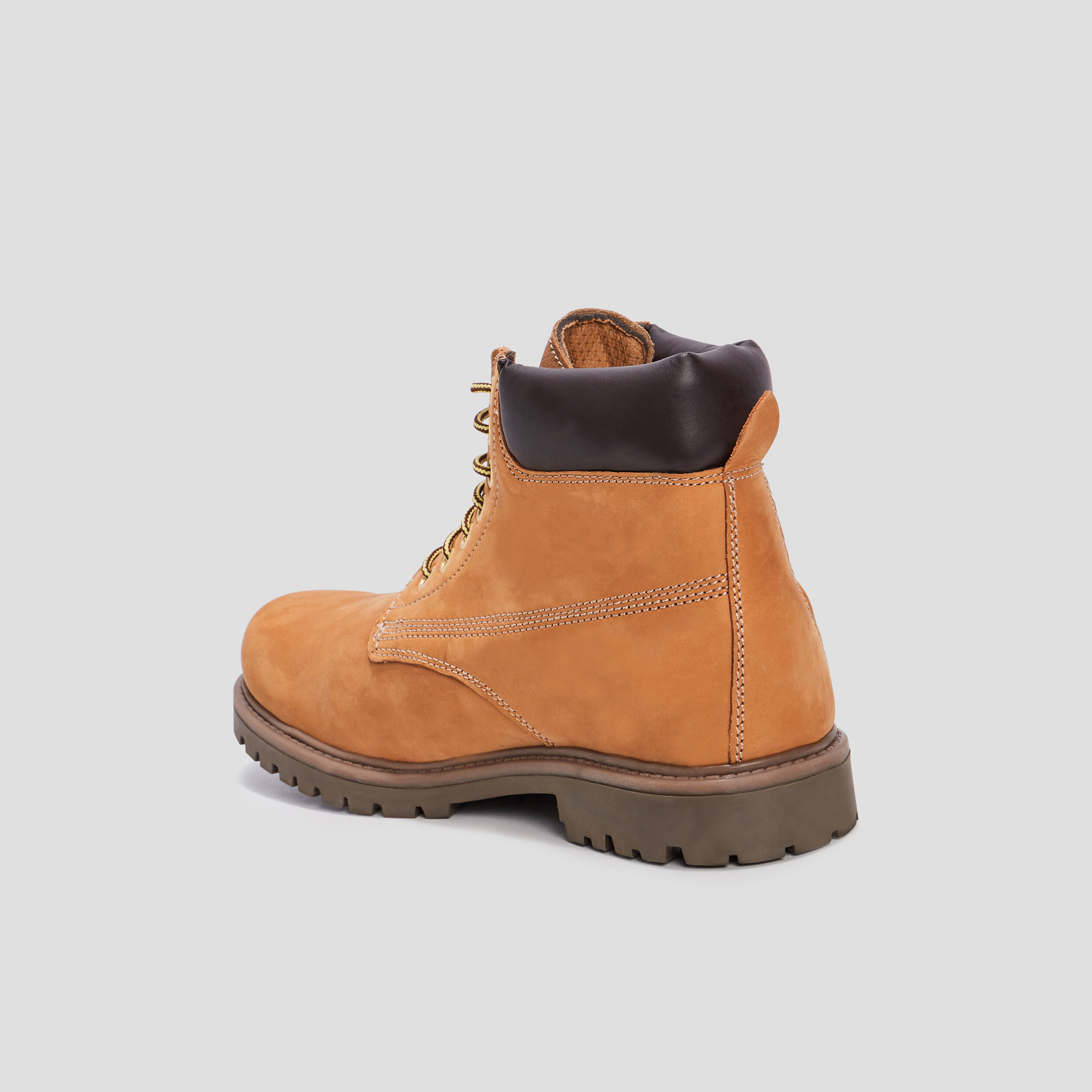 Bottines plates en cuir jaune homme | La Halle