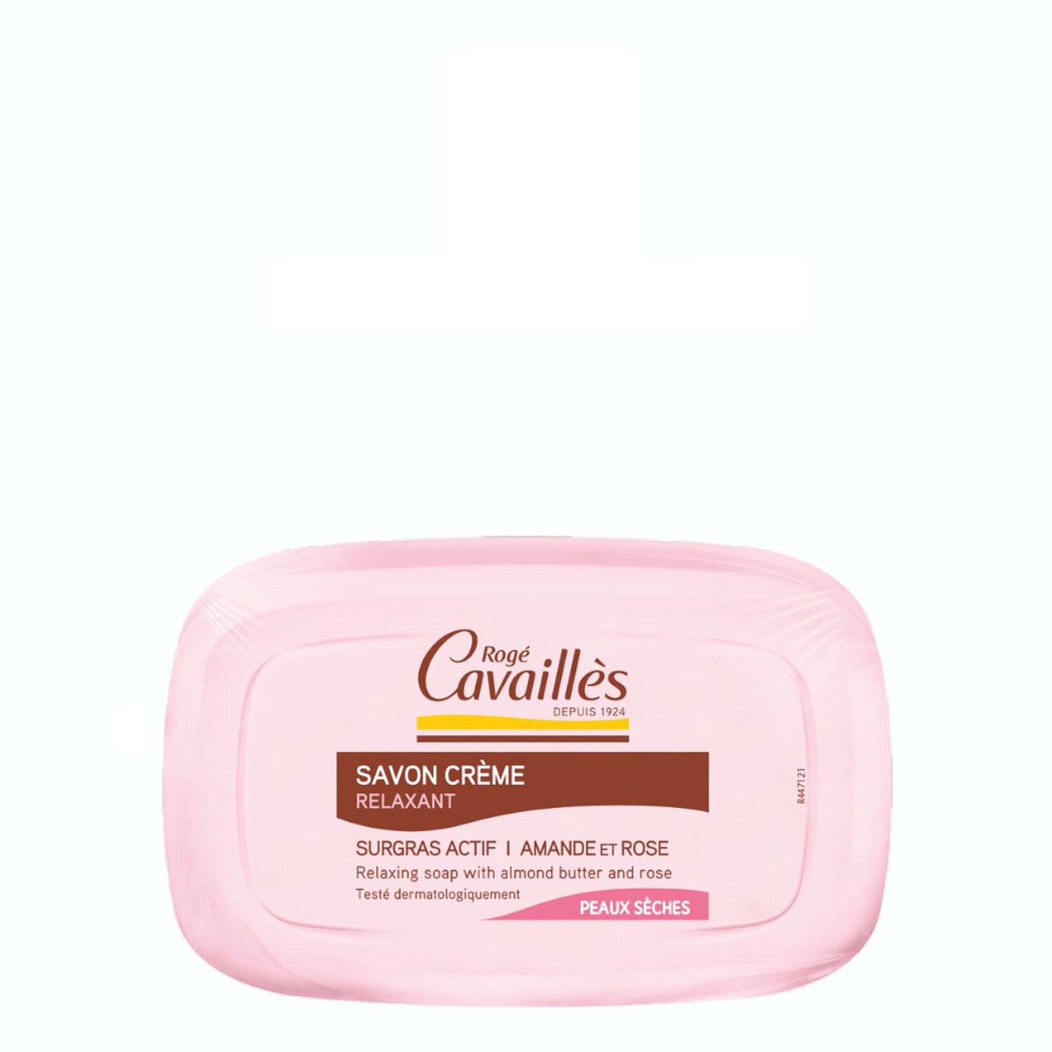 Cavaillès Savon Crème Relaxant et Nourrissant - Amande et Rose - Peaux Sèches et Sensibles 115 g