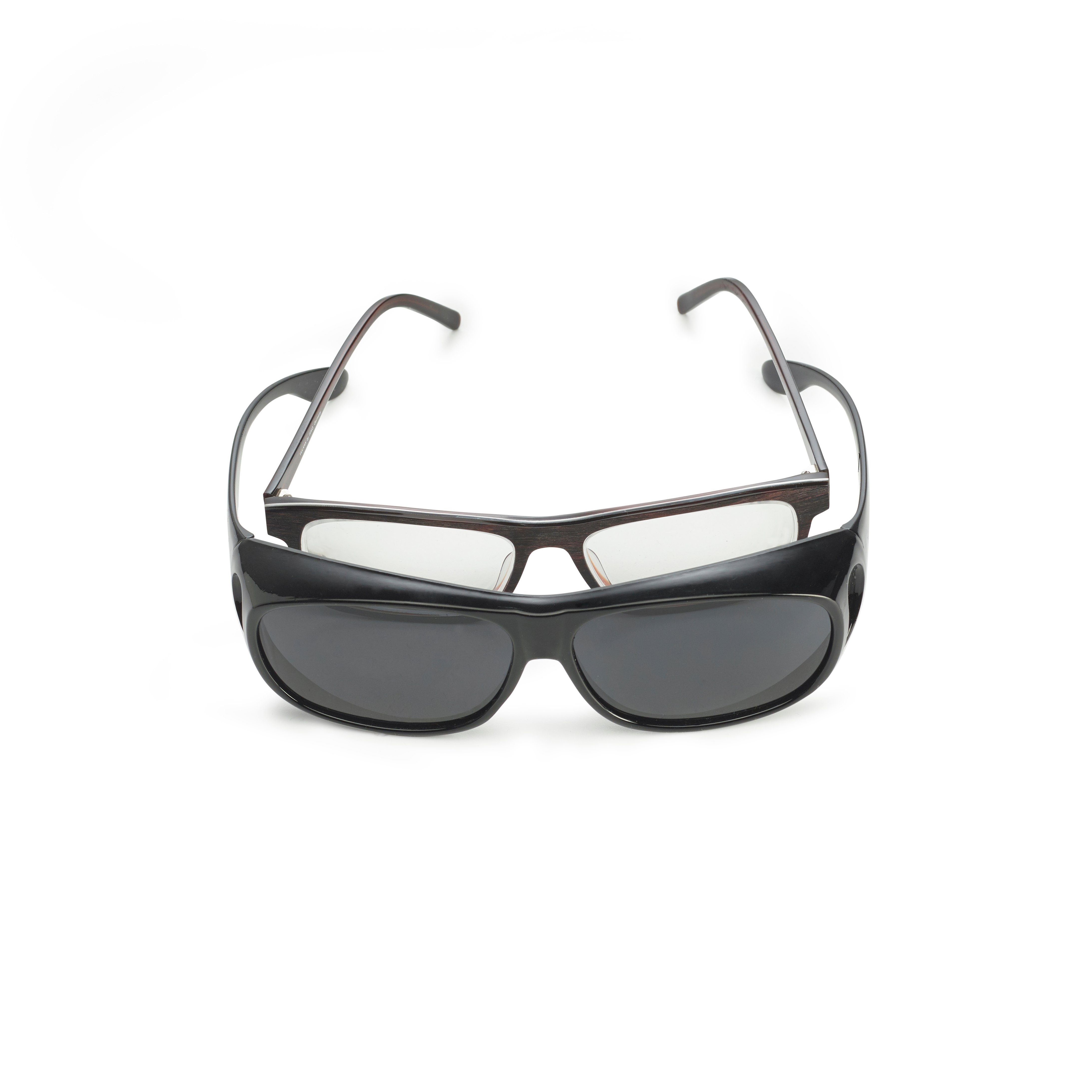 FALINGO Sonnenbrille Sonnenüberbrille Nachtsichtüberbrille Überbrille Überziehbrille DAY AND NIGHT EDITION polarisiert UV 400 (2-St)