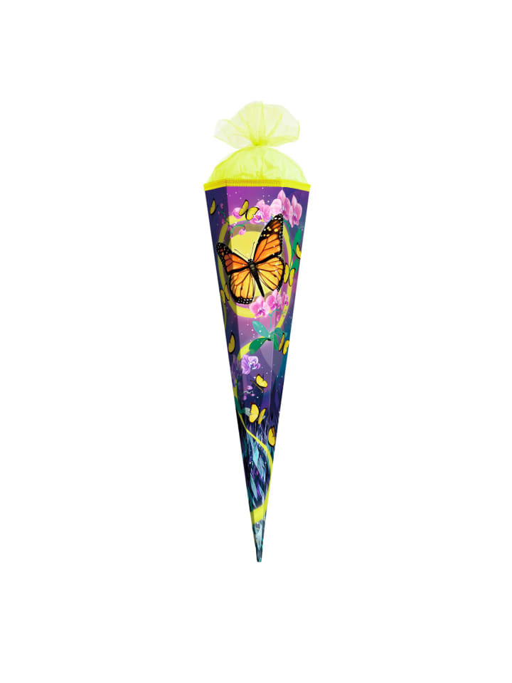 ROTH Geschenk-Schultüte klein Schmetterling 50 cm, eckig in Bunt günstig kaufen onesize
